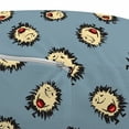 thumbnail image 3 of Hedgehog Pouf Cover with Zipper, Hand Drawn Style Thorny Mammal Mascots Holding Jar of Jam Playful Theme, Soft Decorative Fabric Unstuffed Case, 30" W X 17.3" L, Multicolor, by Ambesonne, 3 of 5