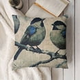 thumbnail image 3 of YINGXI  Blue Robin Bird Throw Pillow Cover Stand On Branch Foliage Furry Vivid Animal Nature Pillow Case Decorative Men Women Boy Girl Room Cushion Cover for Home Couch Bed 12x12in, 3 of 5