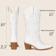 thumbnail image 2 of Wide Calf Cowboy Boots for Women Embroidered Cowgirl Boots Mid Calf Women's Western Cowboy Boot Fashion Pointy Toe Cowgirl Boot Pull on, 2 of 6