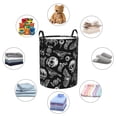 thumbnail image 4 of Balery Skull bird bat spider Cesta de ropa redonda con asas, impermeable, independiente, para ropa, juguetes, dormitorio y familia-Medium, 4 of 6