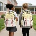 thumbnail image 2 of Bulopur Yellow Baseball Print Kids Backpack Set 4 Pcs Durable Waterproof Kids School Bag with Lunch Box, Pencil Case and Water Bottle Cover for Sport Theme Kids, 2 of 7