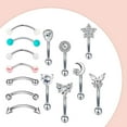 thumbnail image 4 of Eyebrow Barbell Earrings Eyebrow Studs Curved Barbell Eyebrow Ring for Daily, 4 of 5