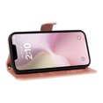 thumbnail image 4 of Dteck Pattern Case for iPhone SE4,Magnetic Leather Butterfly Floral Embossed Flip Case Card Slots Wallet Stand Cover with Wrist Strap for iPhone SE4,Rosegold, 4 of 7