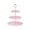 🥑 Pink_Base#1811, variant on 3 Tier Dessert Stand Lace-Edged Fruit Snack Tray White or Pink Plastic Cake Display Platter Gold Rod 13.8 x 9.8 in Living Room Coffee Table Server