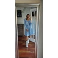 thumbnail image 3 of Women's Puff Sleeve Babydoll Dresses Long Sleeve V Neck Ruffle Flowy Party Midi Dress Black, 3 of 9