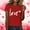 #Wine, variant on GILIGEGE Women's Valentines T-Shirt Print Graphic Tees Cute Love Heart Shirts Casual Short Sleeve Valentines Shirt for Women Romantic Love Heart Bow T-Shirts Valentine Day Lover Tee Tops Brick Red L