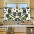 thumbnail image 2 of Yayeee Kitchen Curtains Tier Set of 2 Light Filtering 57"x24" Over Sink Window Panels, Navy Flower, 2 of 7