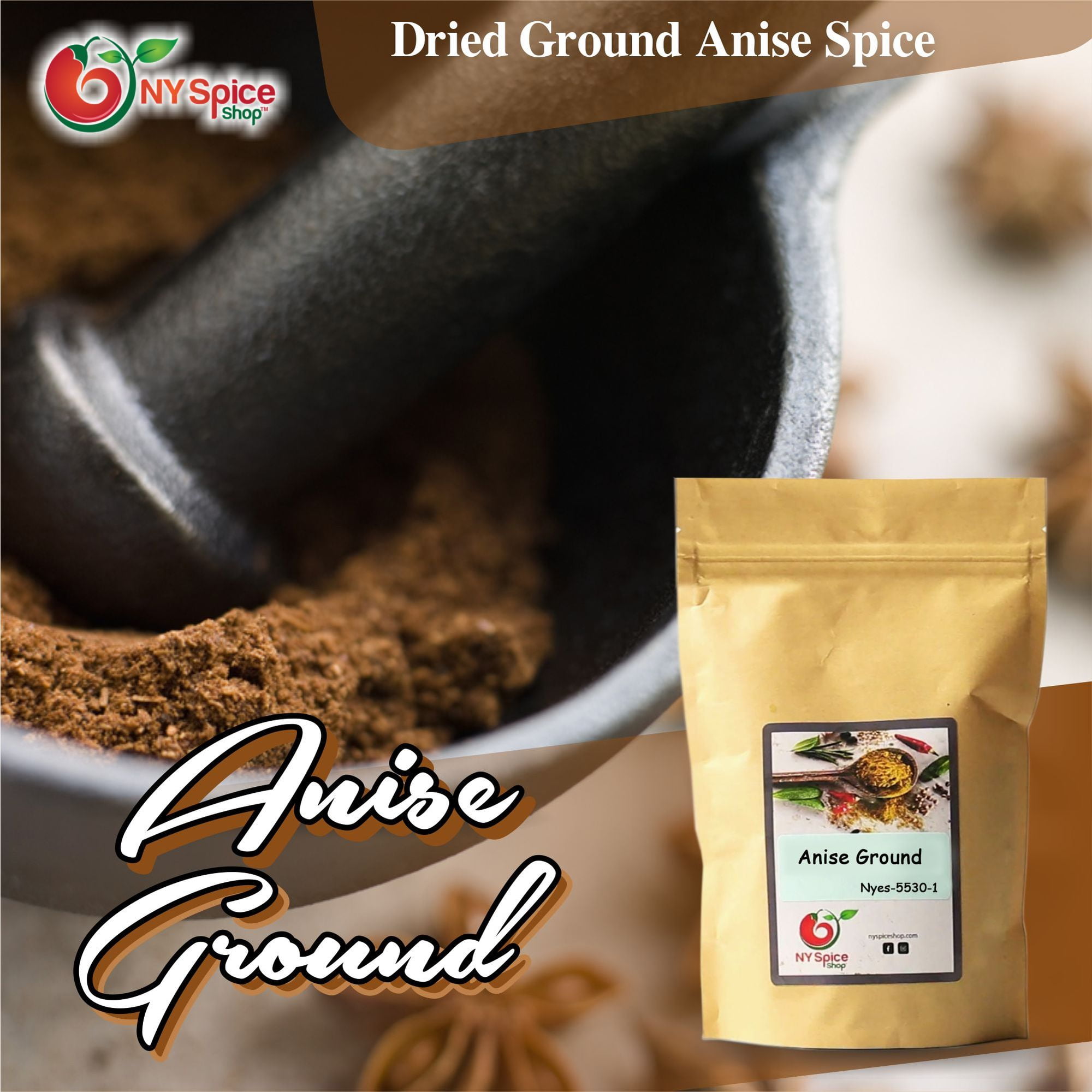 NY Spice Shop Anise Ground - Ground Anise Powder - 5 lbs.