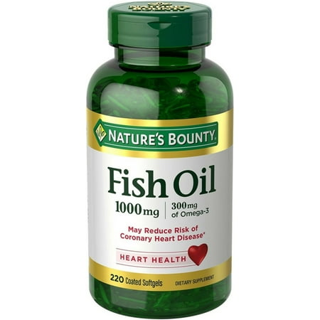Nature's Bounty Fish Oil Omega-3, 1000 Mg + 300 Mg Omega-3, 220 (Best Fish Oil Supplement For Kids)
