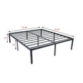 thumbnail image 4 of NNV 18" 3500 lbs Heavy Duty California King Bed Frame, Duty Steel Slat Metal Bed Frame, Black, 4 of 6