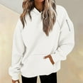 thumbnail image 2 of Bovemsi Sweatshirt for Women Fashionable Casual Zipper Pocket Round Neck Long Sleeve Hooded Camo Hoodie, 2 of 6