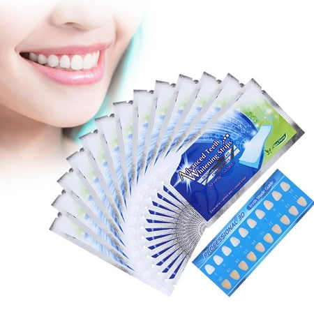 WALFRONT 28PCS Professional Whitening Teeth Strips, Effective Teeth Bleaching Gel Strip Dental Care (Best Bleach For Whitening Clothes)
