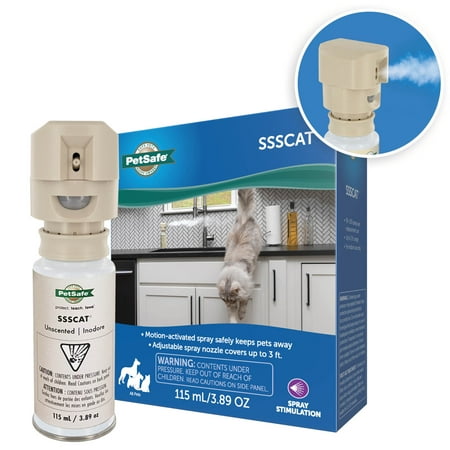 PetSafe SSSCAT Spray Pet Deterrent, Motion Activated Pet Proofing Repellent for Cats & Dogs