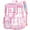 Pink Tie-dye, variant on Large Clear Backpack Heavy Duty Stadium Approved See Through Backpack Waterproof PVC Transparent Backpacks Clear Book Bag with Reinforced Strap for School Work Travel Festival, Black
