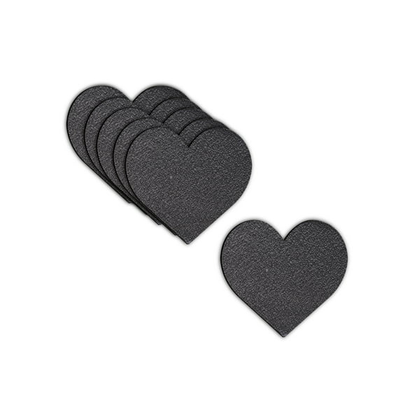 Black Dry Erase Chalkboard Magnetic Shelf Label Magnets. Perfect for Kitchen or Office. (2" Heart 10 Pieces)
