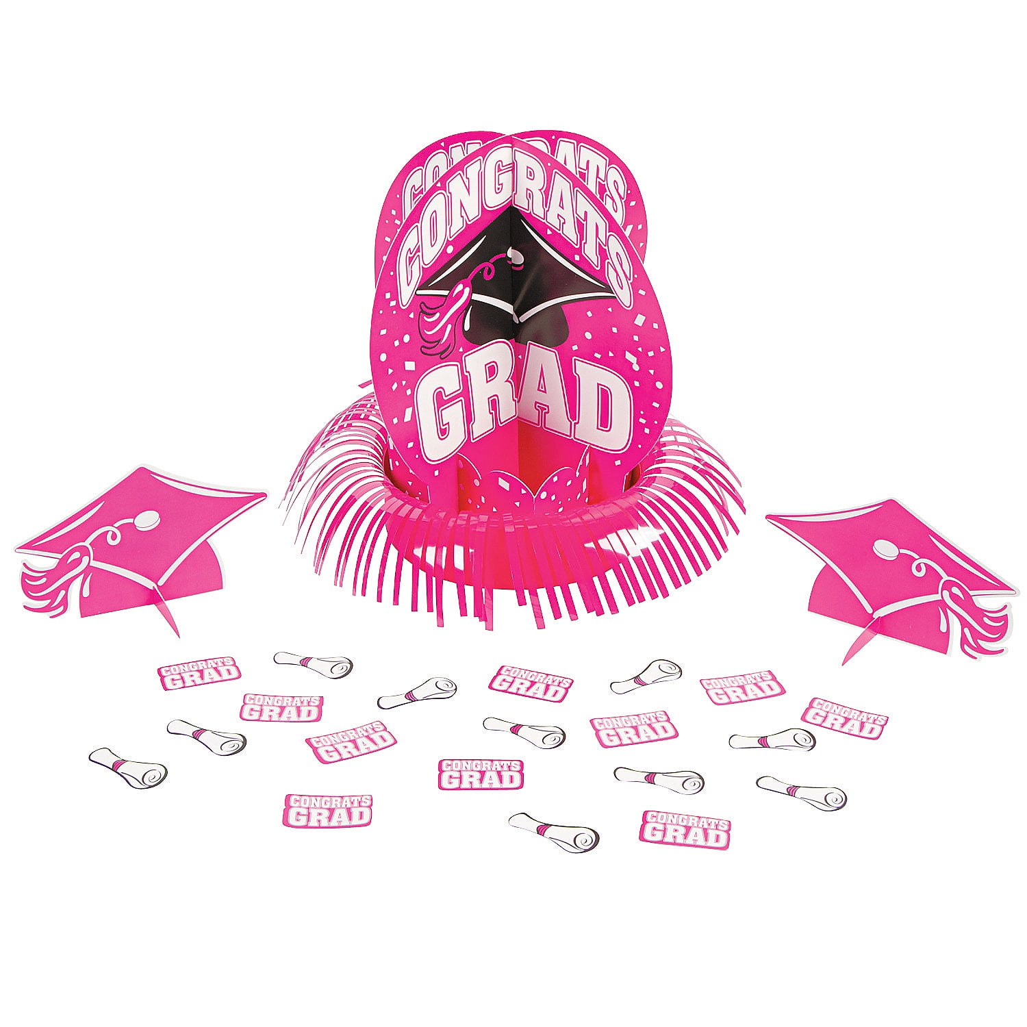 Fun Express Hot Pink Grad Table Decor Kits (23pc) for