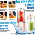 thumbnail image 4 of HUGFEGWE Mini Blender,Portable Blender 400ml Capacity Travel Blender 6 Cutter Portable Juicer Blender with 1 Water Bottle USB Rechargeable Blender for Smoothies Type 2 CJB91-130018, 4 of 8