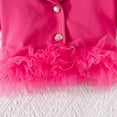 thumbnail image 6 of 3-8Y Kids Blazer Outfits For Girls Cool Puffy Mesh Lace Beading Blazer Coat and Mesh Lace Skirt 2pcs Children Clothing Sets, 6 of 9
