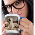 thumbnail image 2 of 3drose, Litter of One Month Old Yellow Labrador Puppies., 15oz Two-tone Blue Mug, 2 of 6