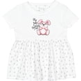 thumbnail image 3 of Inktastic My 1st Easter Cuddly Pink Bunny Girls Baby Dress, 3 of 5