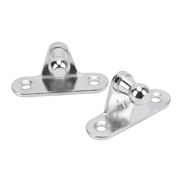 Lift Support Bracket, 2pcs Metal Gas Spring Mounting Bracket Universal 10mm Ball Stud Silver  for Trunk for Engine