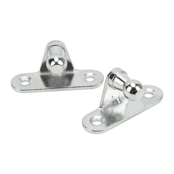 Lift Support Bracket, 2pcs Metal Gas Spring Mounting Bracket Universal 10mm Ball Stud Silver for Trunk for Engine
