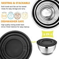 thumbnail image 7 of Walchoice Mixing Bowls with Lids Set of 5, Stainless Steel Nesting Bowls for Baking Serving Preparing, Include 7/3.5/2.5/2/1 QT Metal Bowls - Black, 7 of 7