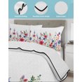 thumbnail image 3 of Twin XL Quilt Bedding Set, Farmhouse Flowers Reversible Summer Quilt 3 Pieces, Blue Florals Petals Botanical Minimalist Lightweight Bedspreads Coverlets with 2 Pillow Shams for All Seasons, 3 of 5