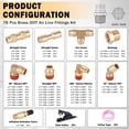 thumbnail image 2 of 76 Pcs Brass DOT Air Line Fittings Kit Push Lock Air Fittings Push to Connect Fittings NPT Thread & Quick Connect Air Hose Fittings for DOT Air Line Air Hose Pneumatic Tubing, 2 of 8