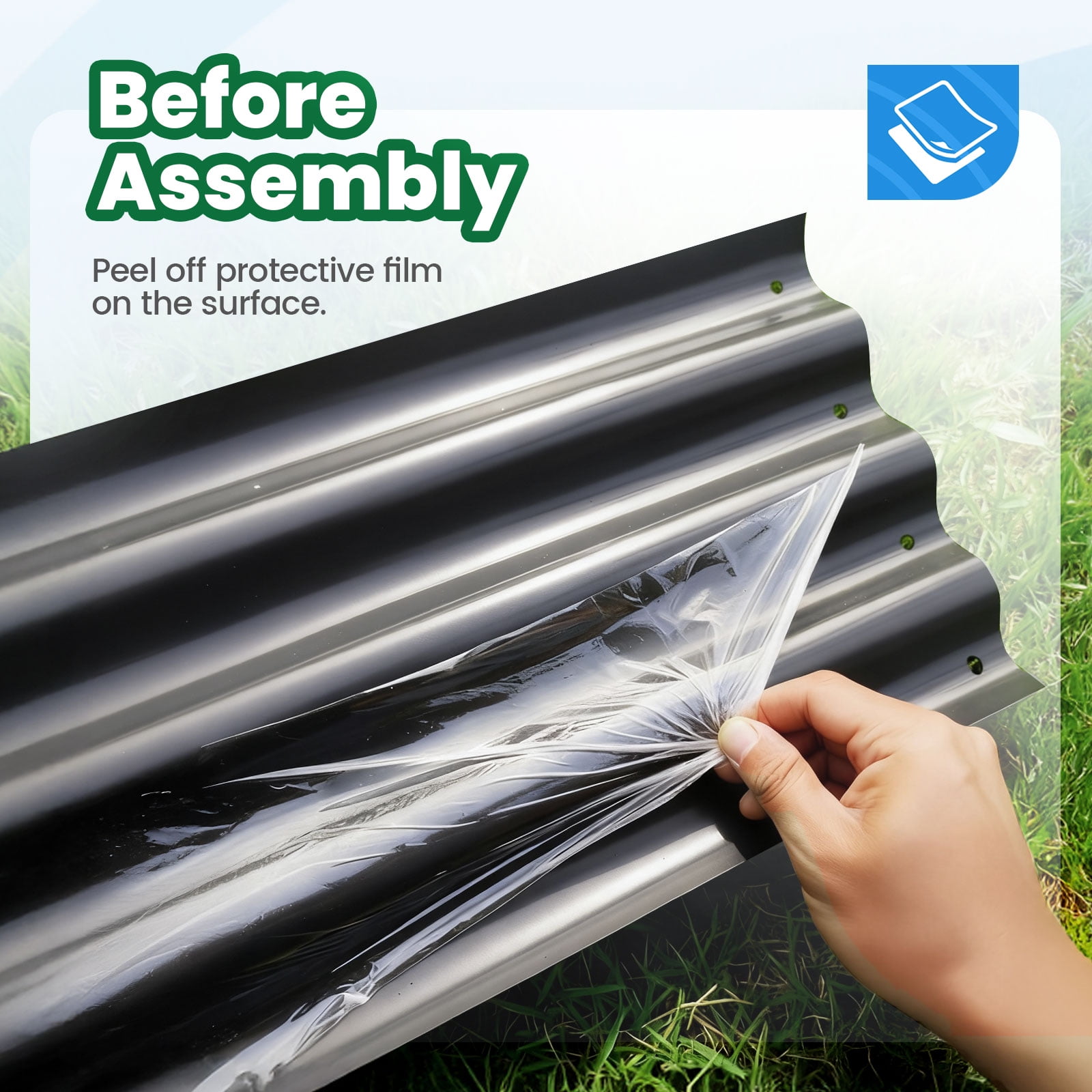 Quictent 8x4x1ft Galvanized Raised Garden Bed with Anti-Bird Netting, Shade Cloth for Outdoor Planter Box