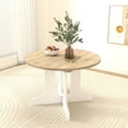 thumbnail image 6 of White Finish with Oak Veneers - Adjustable Table for More Seats - Kitchen and Dining Area - Durable and Stable, 6 of 6