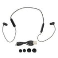 thumbnail image 1 of Auriculares Bluetooth inalámbricos con banda para el cuello, deportivos, con reducción de ruido y micrófono, color negro, 1 of 14