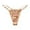 Beige, variant on Women's Lace Solid T Pants Adjustable Thong Panties Red S