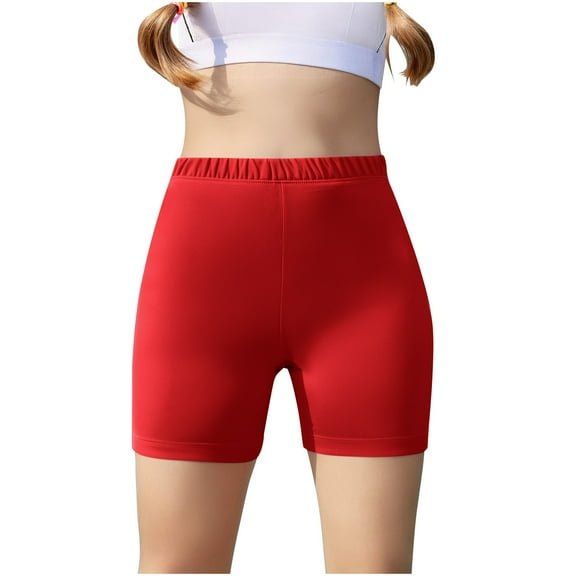 Diufon Girls Bike Shorts for Under Dress Soft Cotton High Waisted Shorts Kids Athletic Workout Yoga Shorts