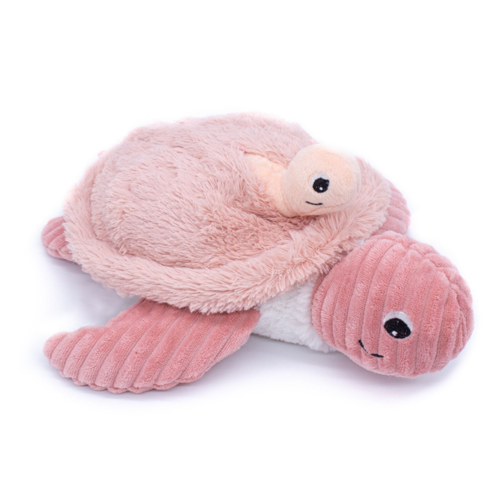 Les Ptipotos Sea Turtle Mom & Baby Plush Stuffed Animal Set & Eco-Friendly Toy in Pink