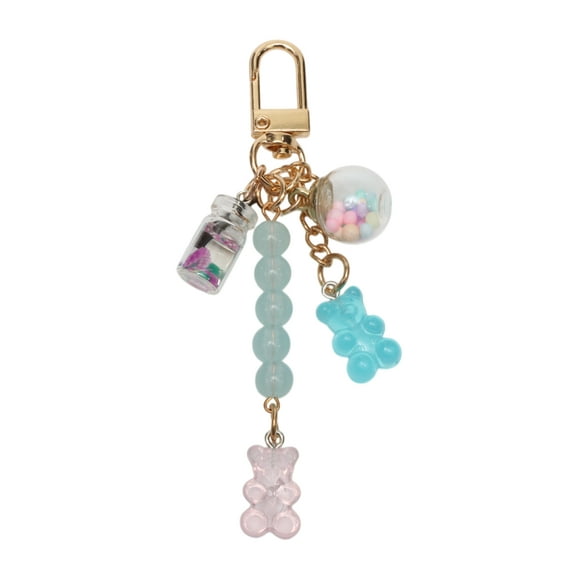 Unique Bargains 1 Pc Fashionable Bears Handbag Charm Decorative Keychain Multicolored