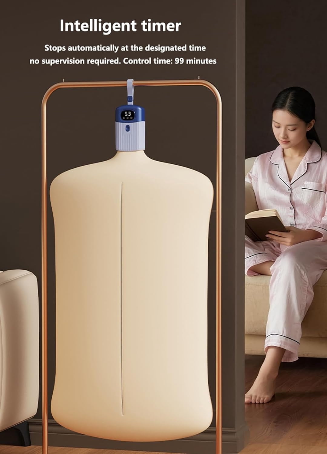 Portable Laundry Dryer Fast-Drying Quiet Mini Compact Adjustable Timer Foldable for Apartment Rv Travel Dorm Hotel