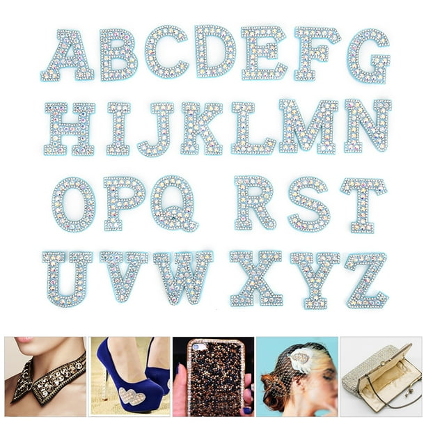 Parches De Diamantes De Imitación Con Letras, 26 Piezas, Hermosos Parches Para Ropa, Multifuncionales, Para Decoración De Ropa, Hechos A Mano