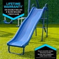 thumbnail image 2 of Sportspower Jump & Swing Metal Swing Set with Trampoline, 2 Swings, Trapeze, 2-Person Glider, 6' Double Wall Slide with Lifetime Warranty, & Bonus Anchor Kit, 2 of 11