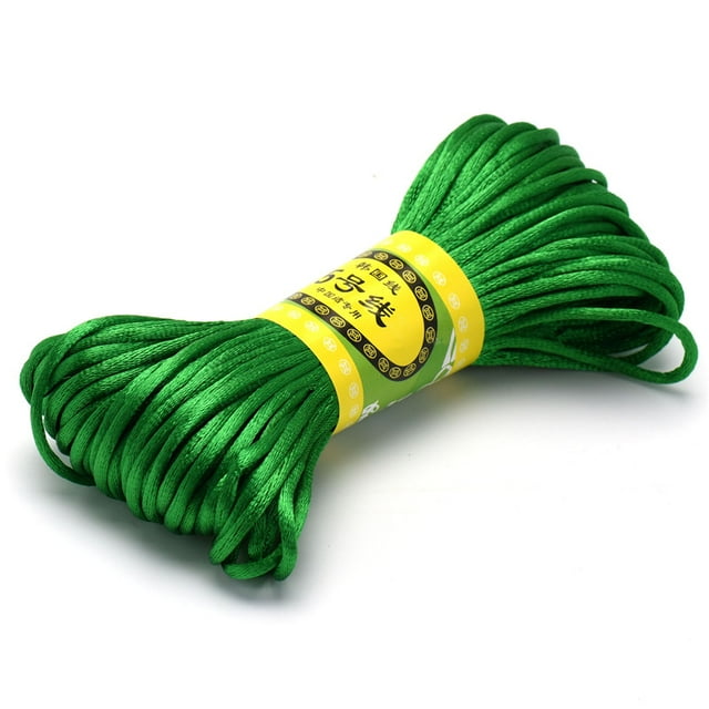20m 2.5mm Mix Color Nylon Black Rattail Satin Chinese Knotting Silk Macrame Cord Beading Braided Shamballa String Thread HK198