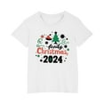 thumbnail image 4 of Odeerbi Kids Boys Girls Christmas T-shirt Christmas Print Casual Short Sleeve Tops Shirt Kids Clothes White, 4 of 4