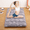 Gray-five-line arc wave1, variant on Rugerasy Foldable Japanese Floor Mattress, Thick Futon Mattress, Roll Up Tatami Mat for Guest Bed & Camping, Portable Sleeping Pad for Dorm & Floor