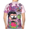 thumbnail image 2 of Teen Titans Go Mens 3d Print Casual Short Sleeve T Shirts Tee Tops, 2 of 7