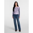 thumbnail image 2 of Madden NYC Women's Boatneck Graphic Top with Long Sleeves, Sizes XXS-XXL, 2 of 6