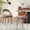Dark Gray, variant on Farini Set of 2 Wood Dining Chairs with Curved Backrest for Kitchen Dining Room, Black