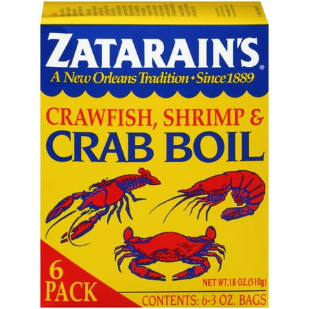 Zatarain's Crawfish, Shrimp & Crab Boil (Pack of 6), 3 oz