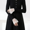 thumbnail image 1 of Puños falsos para muñecas para mujeres y niñas, elegantes y cómodos, con encaje floral y puños plisados, 1 of 10