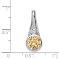 thumbnail image 2 of FB Jewels Sterling Silver Rhodium-plated w/CZ and Citrine Pendant, 2 of 2