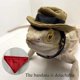 thumbnail image 3 of Sombrero de vaquero con dragón barbudo y disfraz de reptil lagarto de Halloween, gorro genial para mascota, traje de Animal PEQUEÑO para hámster, traje para Cosplay esculpido, 3 of 3
