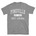 thumbnail image 1 of Pineville West Virginia Classic Established Men's Cotton T-Shirt, 1 of 1